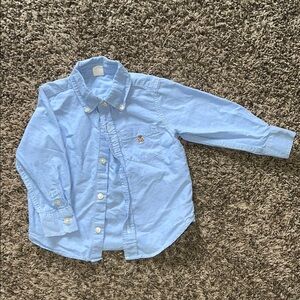 GAP Blue Button Down Long-Sleeve Shirt
